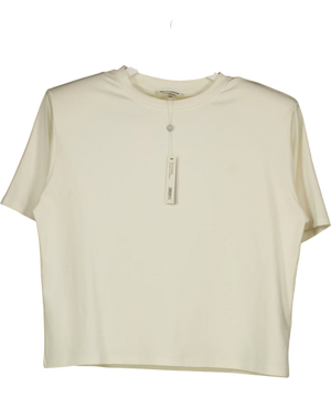 The Couture Club Shoulder Pad T-Shirt Cream UK 10
