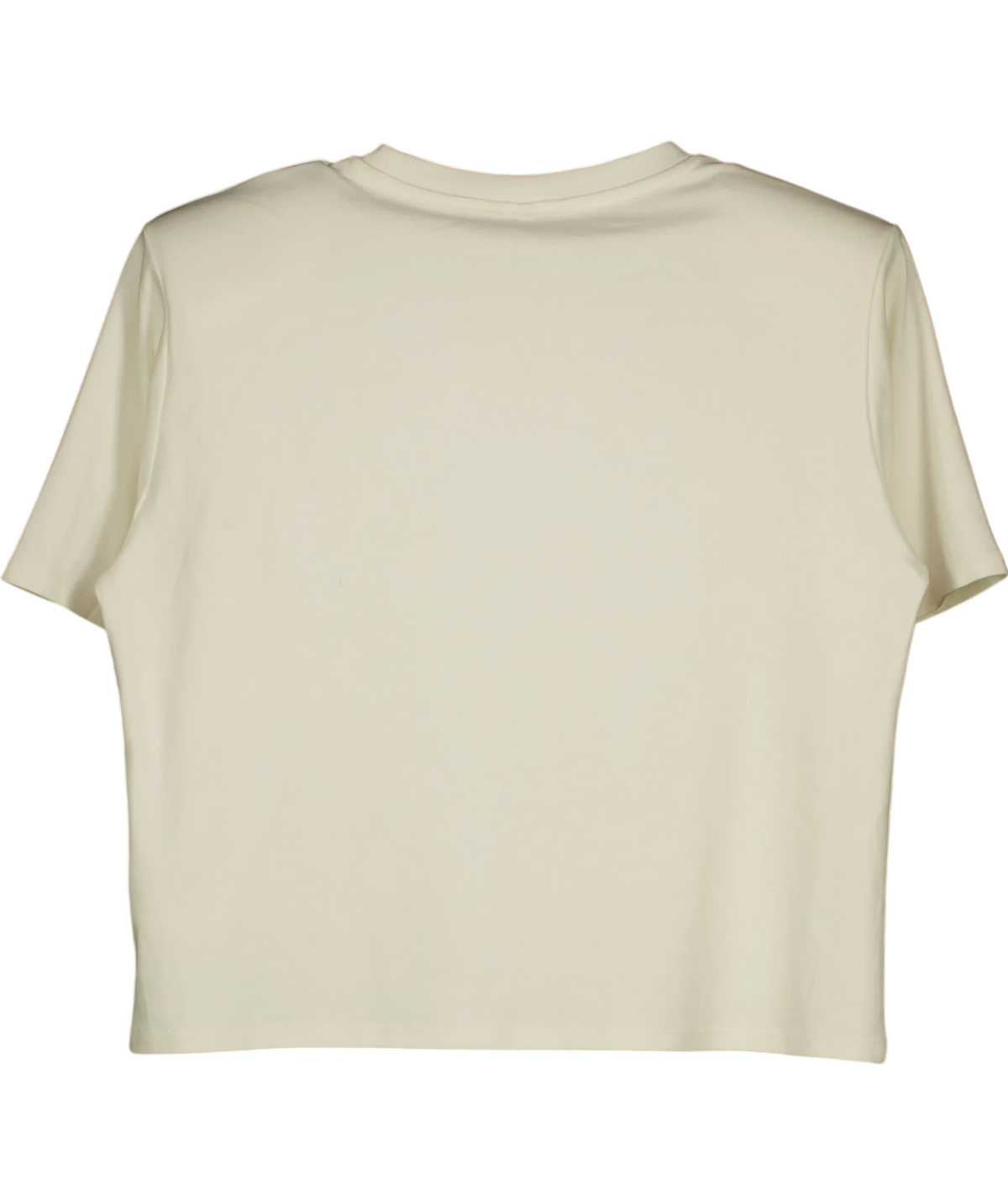 The Couture Club Cream Shoulder Pad T-Shirt, size UK 10 — back