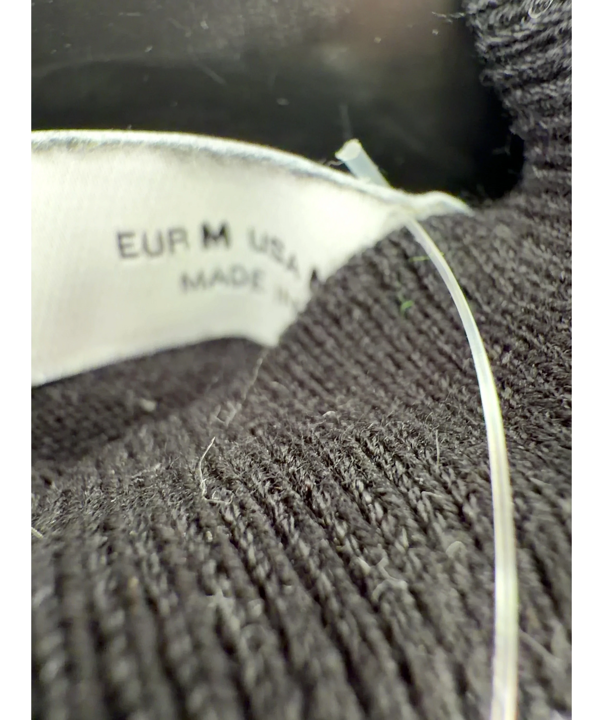 ZARA Black Black Turtleneck Sweater, size UK M — care label