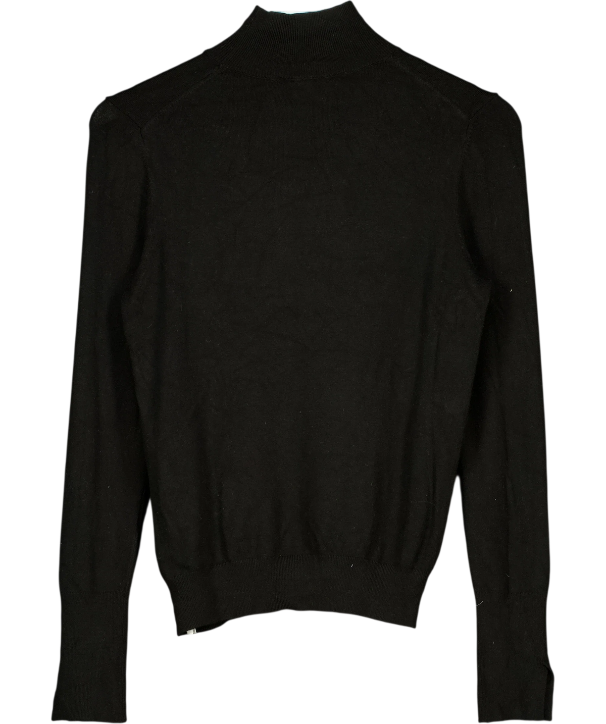ZARA Black Black Turtleneck Sweater, size UK M — back