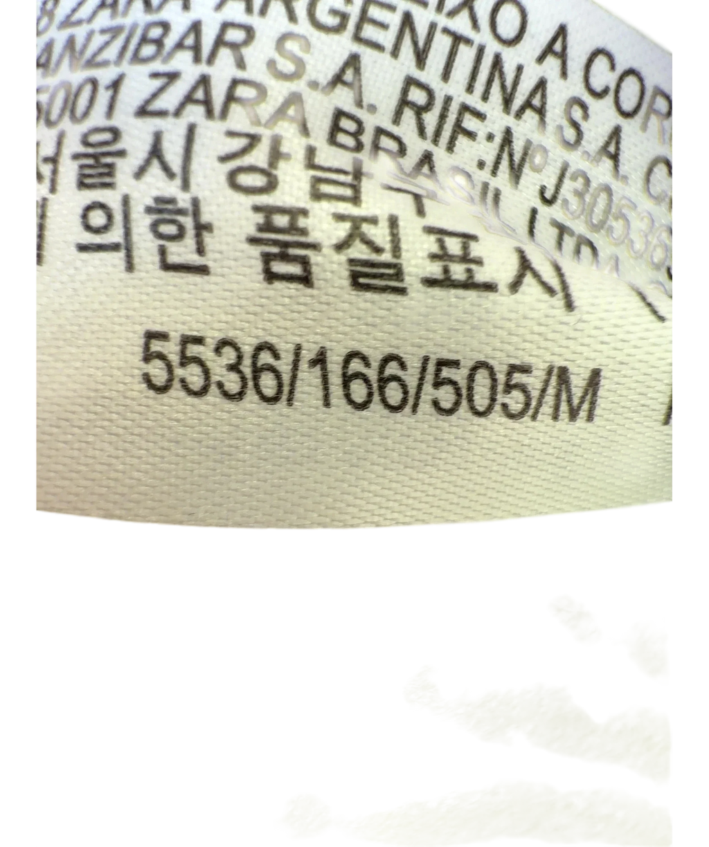 ZARA Green Colour, size UK M — fabric detail