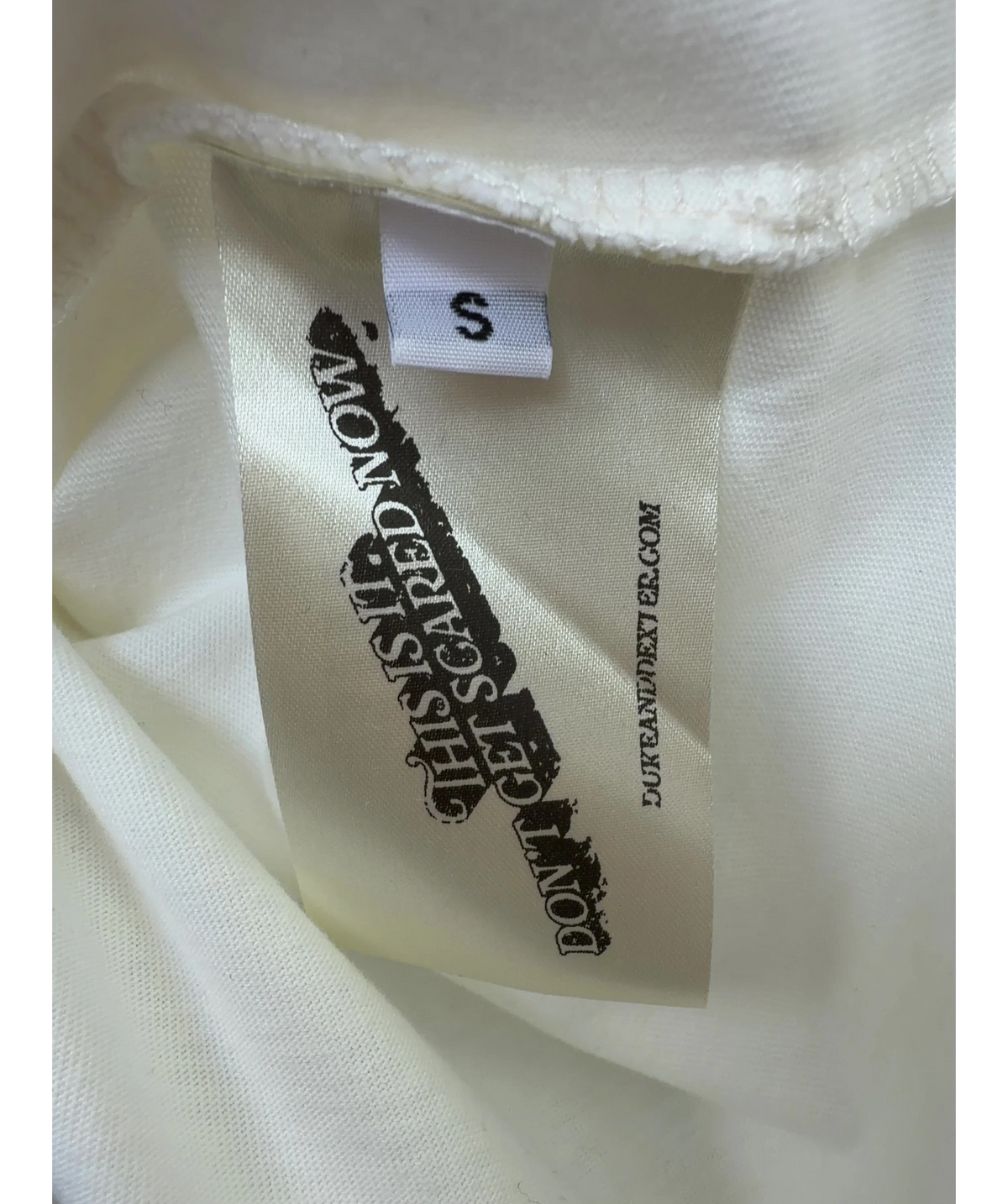 Duke + Dexter Cream Colour, size UK S — care label