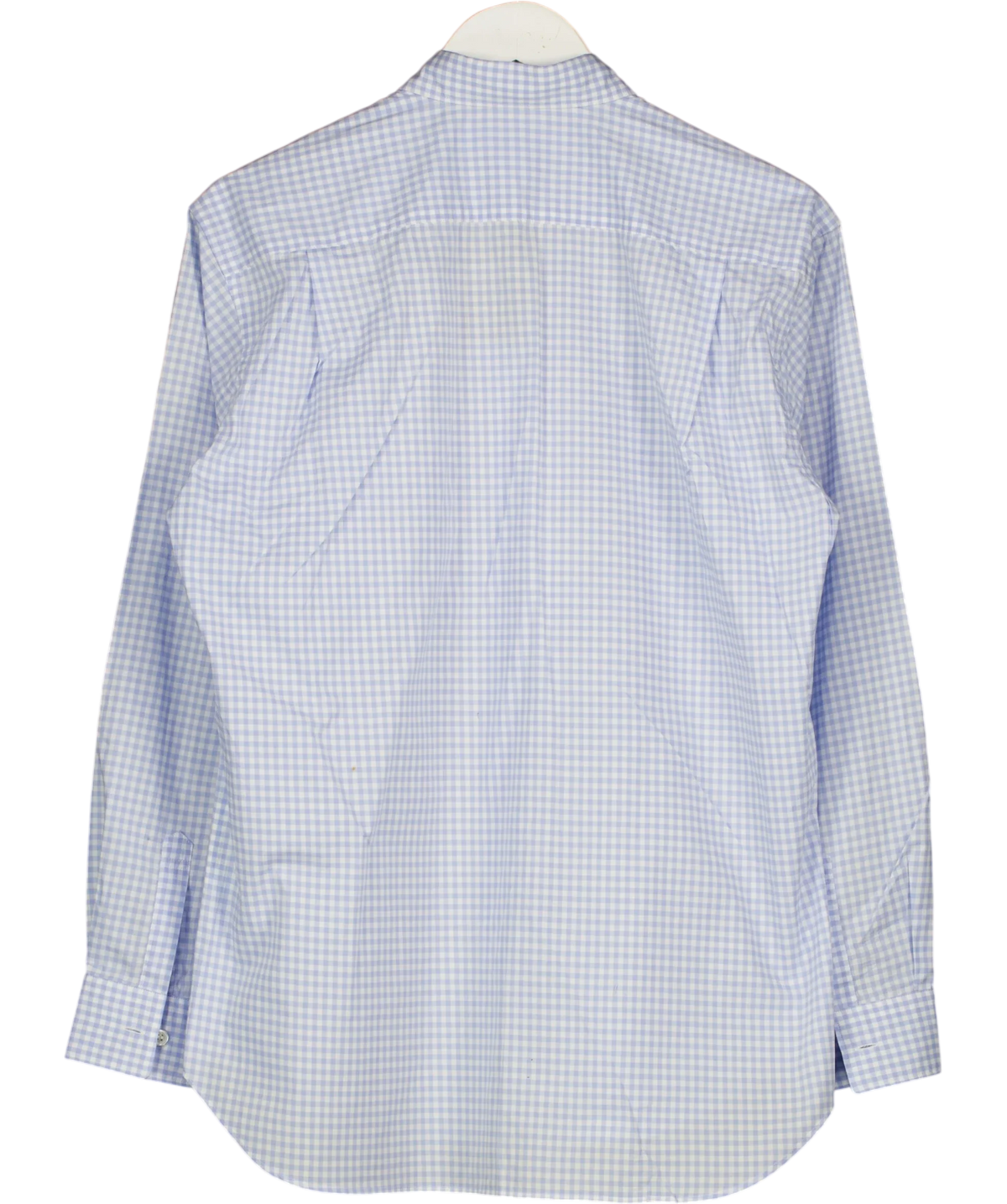 COMME des GARÇONS SHIRT Blue blue gingham shirt, size UK S — back