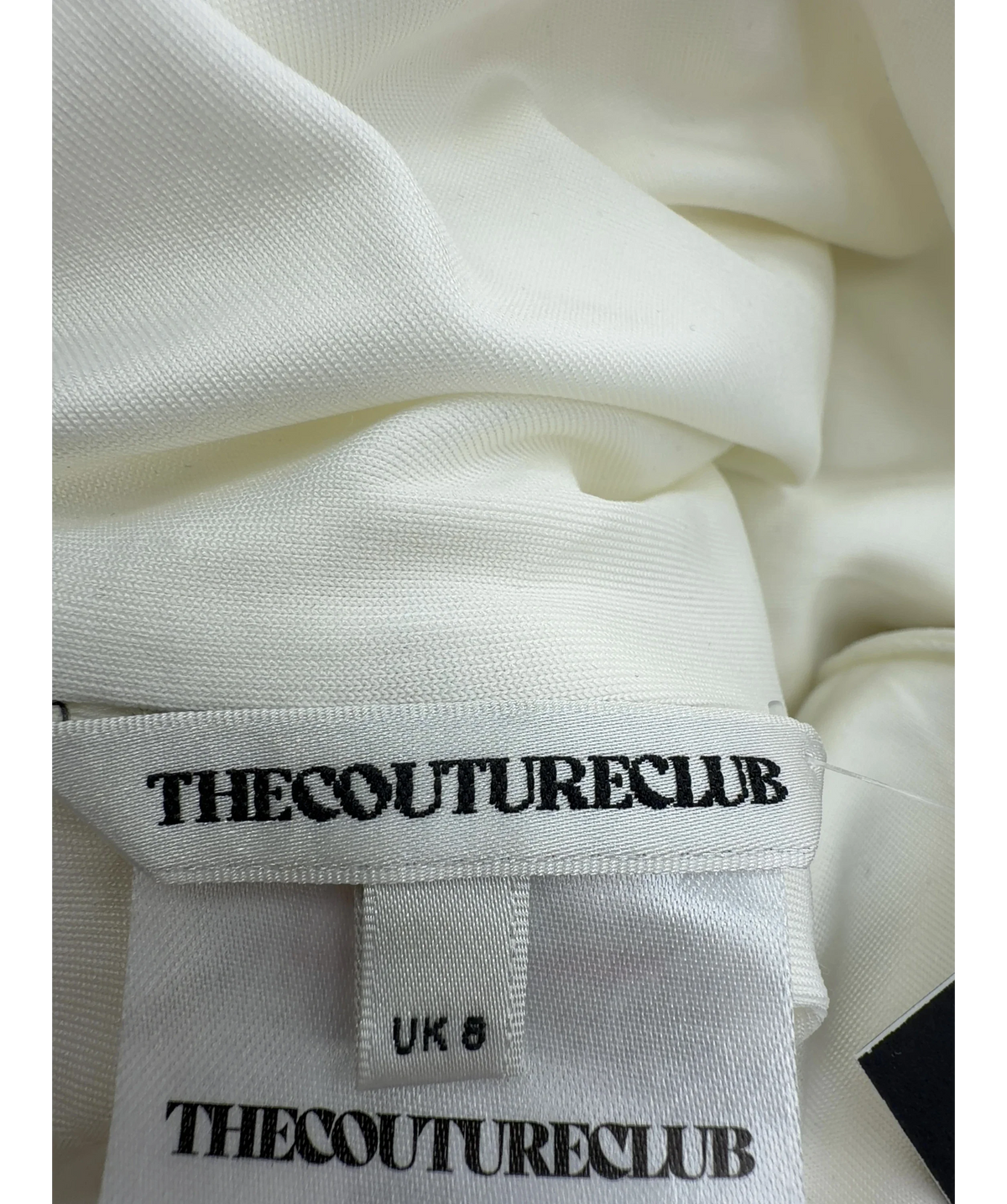 The Couture Club White Scoop Neck Bodysuit, size UK 8 — detail
