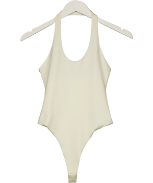 The Couture Club Scoop Neck Bodysuit White Halter UK 8