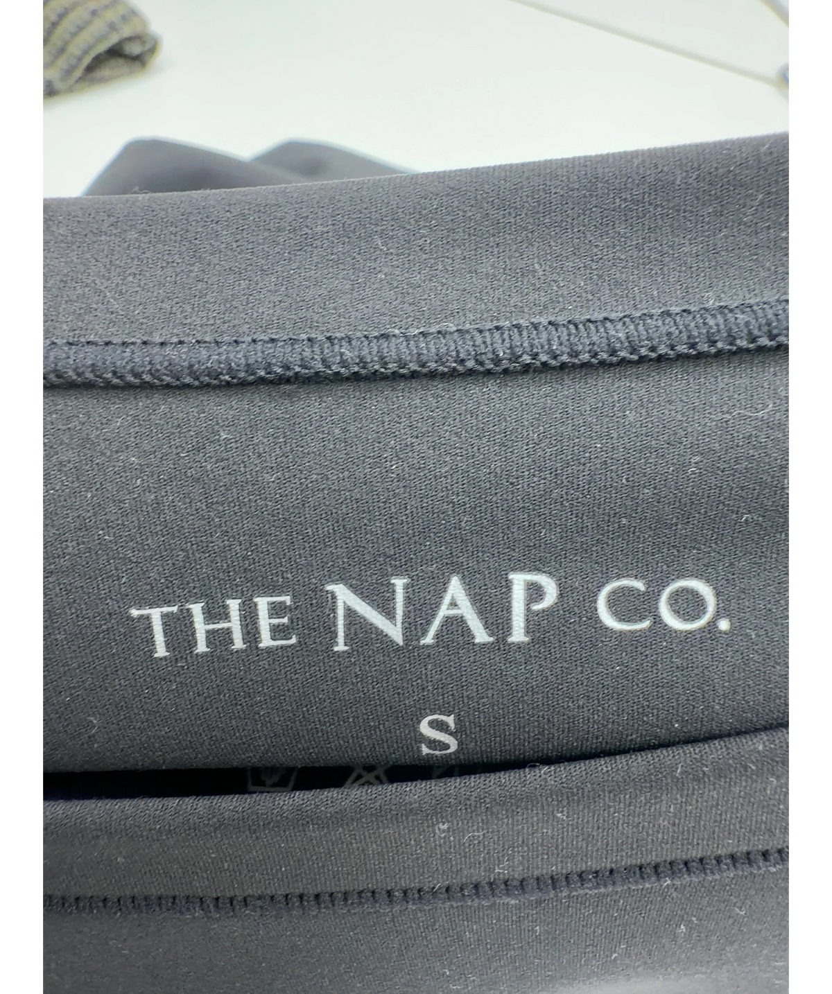 The NAP Co. Black Slim-Fit Round-Neck Stretch-Woven Bodysuit, size UK S — detail