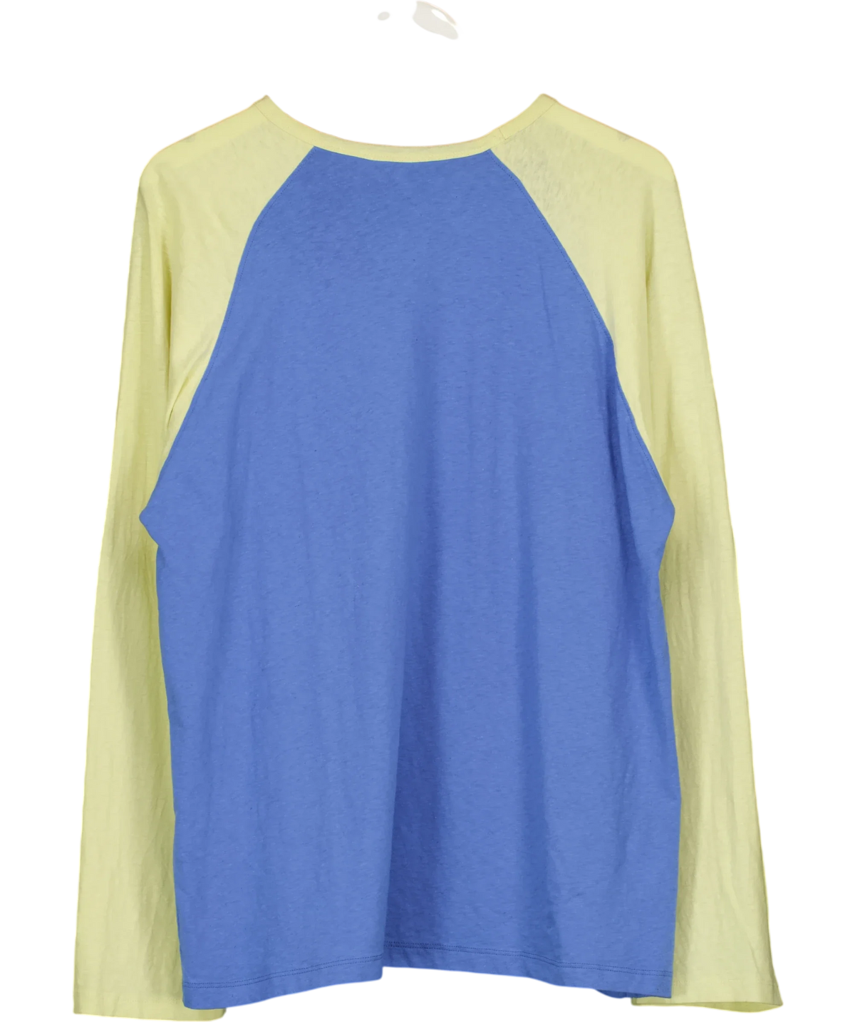 ZARA Blue raglan long-sleeve colourblock t-shirt, size UK M — back