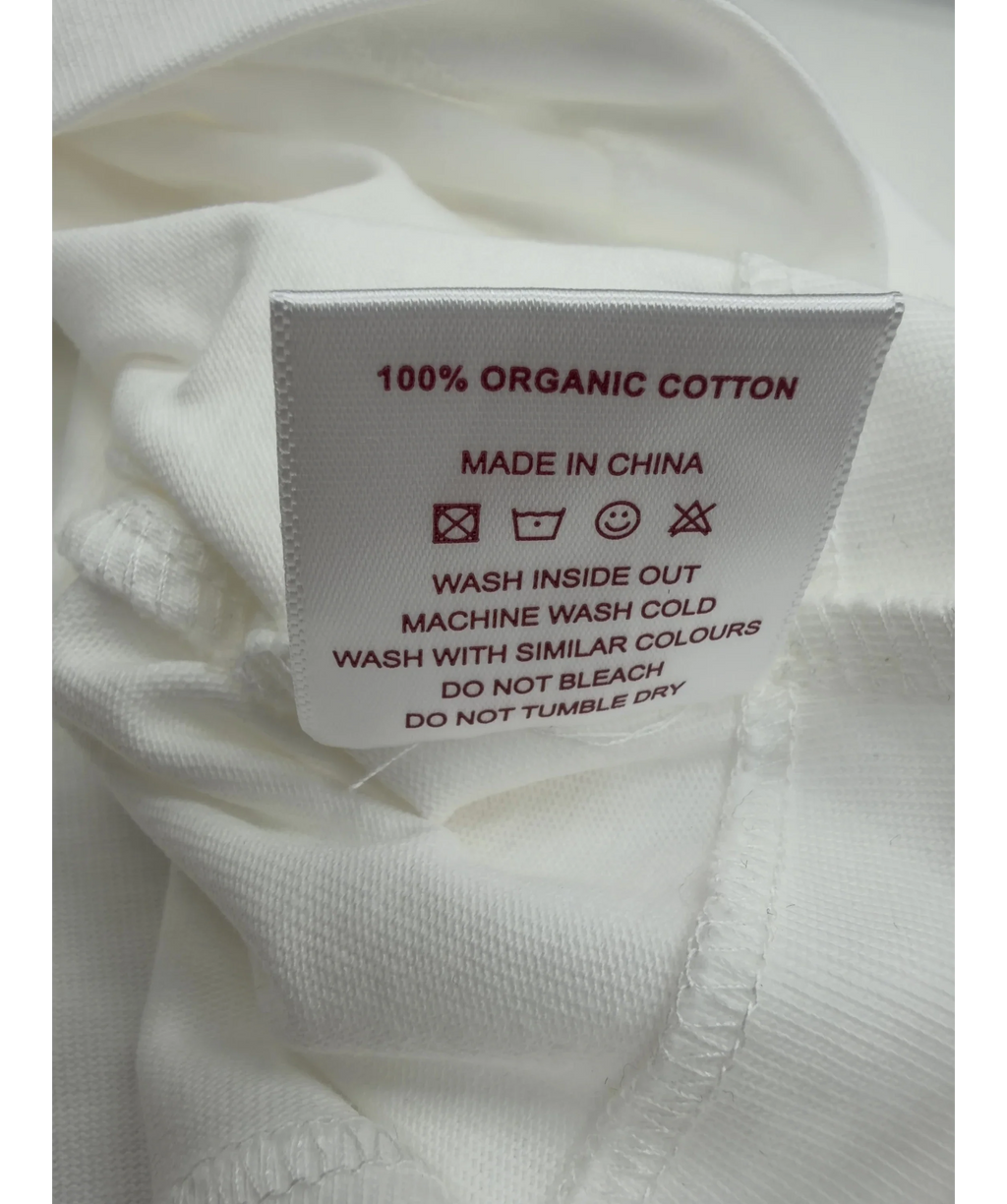 Ru & Rocka White White Cropped Tee, size UK S — label