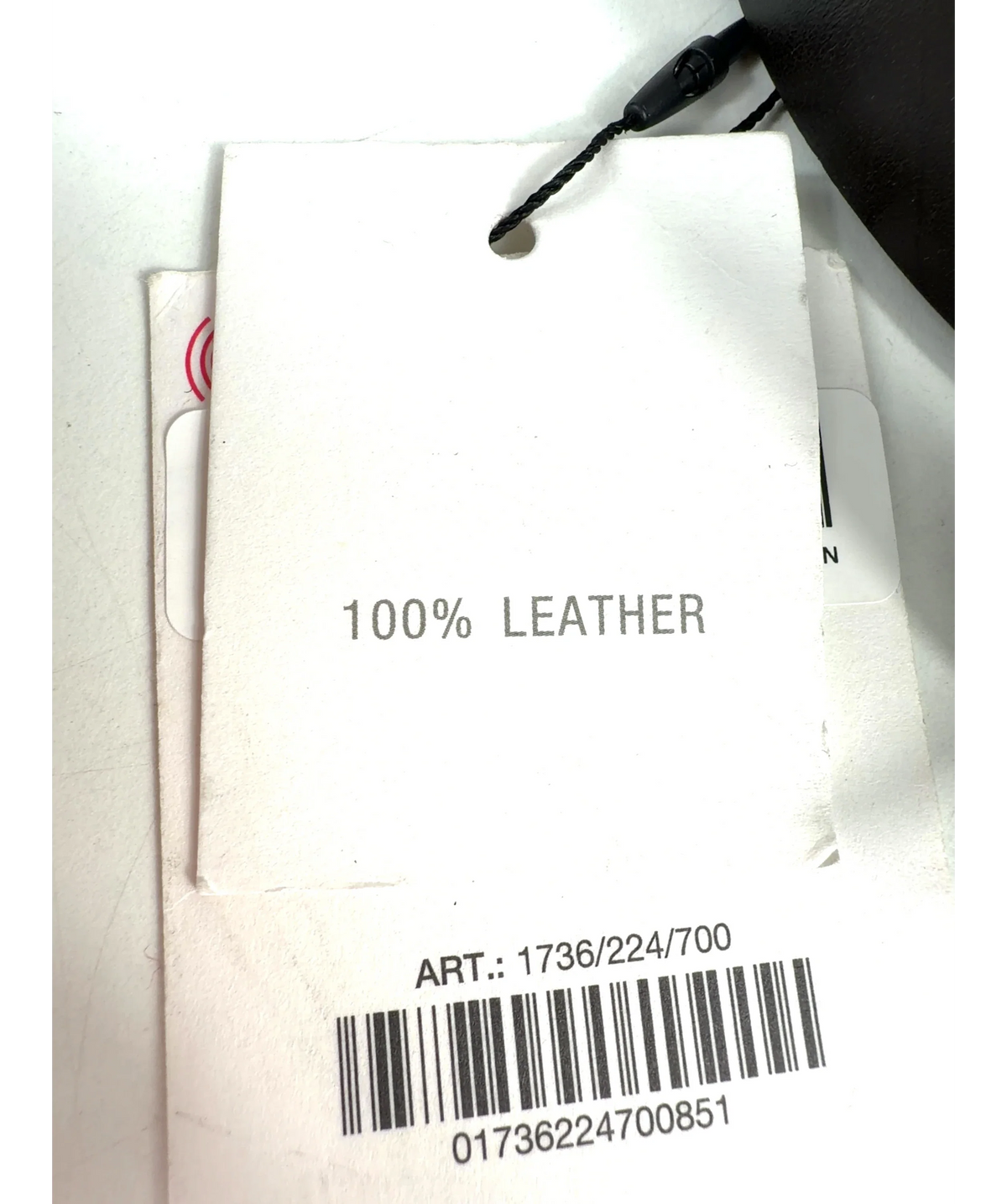 ZARA Black Studded Leather Belt, size UK S — care label