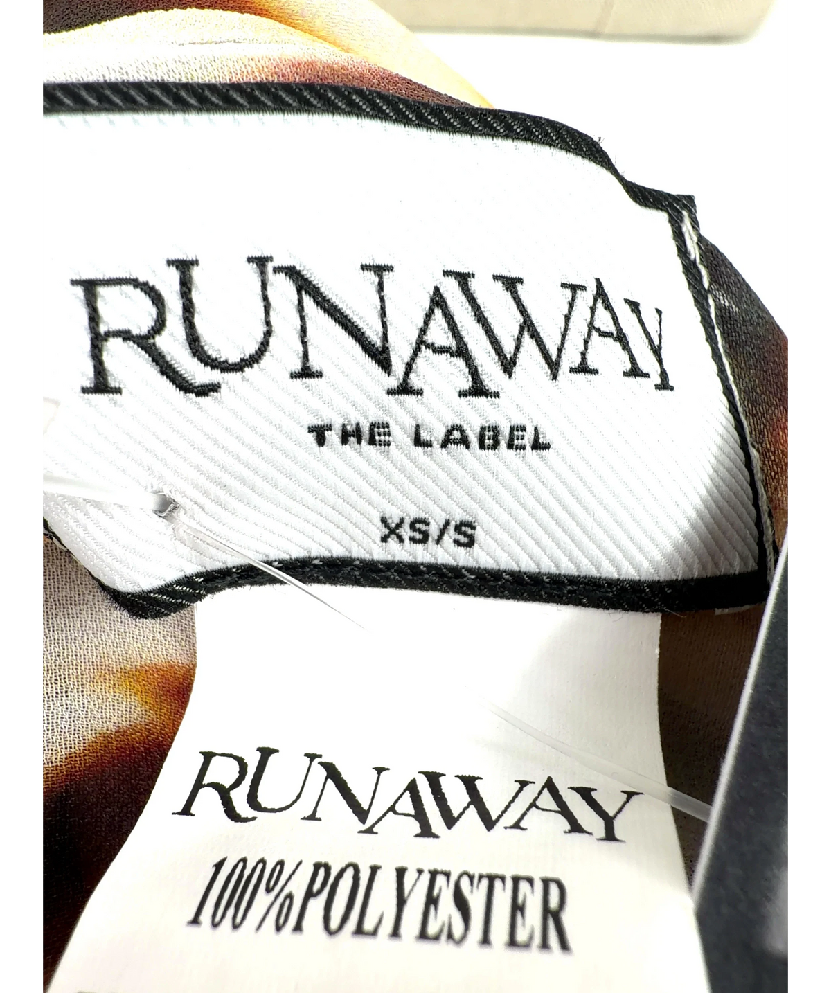 Runaway The Label Brown Colour, size UK XS/S — label