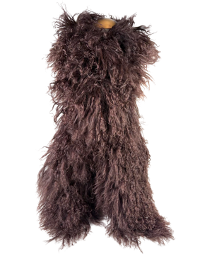 Karen Millen Brown Shaggy Lambwool Scarf
