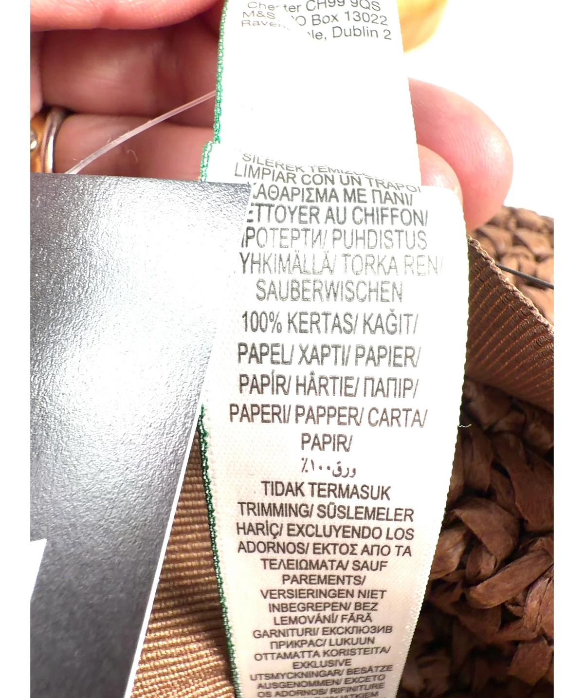 M&S Brown Colour, size UK S/M — care label