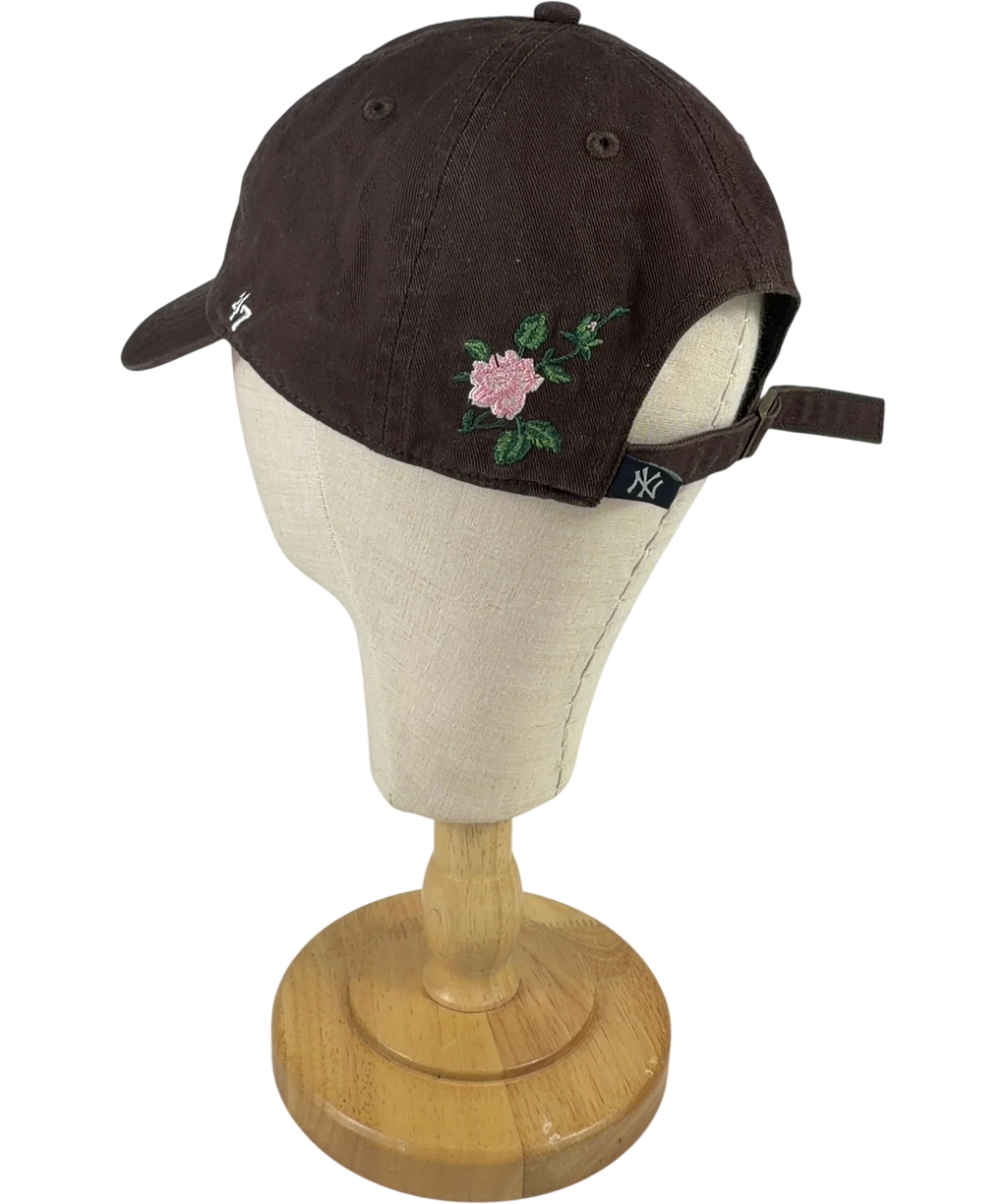 47 Brand Brown 47 NY Yankees Rose Embroidery Clean Up — back