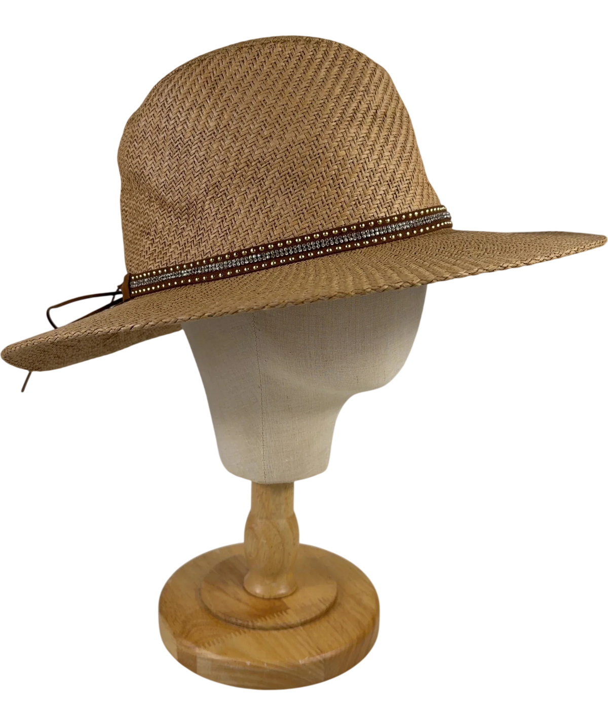 Melissa Odabash Beige Kate Fedora — front