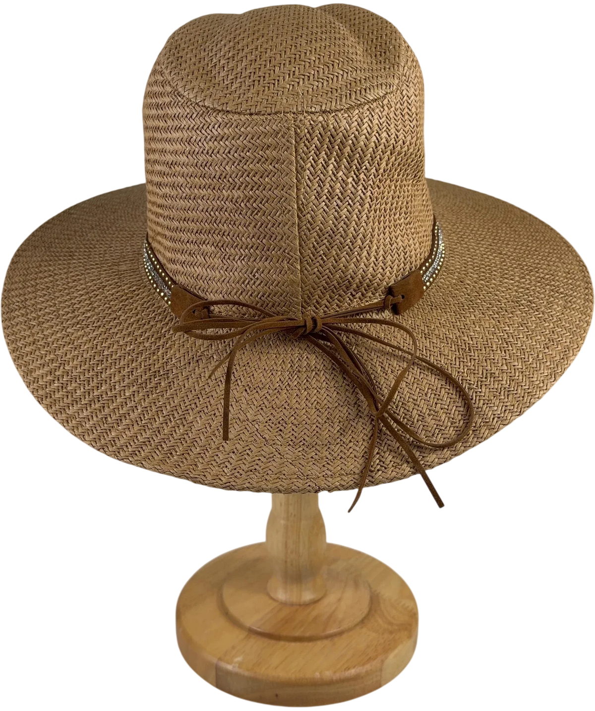 Melissa Odabash Beige Kate Fedora — back