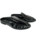 River Island Black Black Backless Ruched Loafer, size UK 5 EU 38 👠 — front