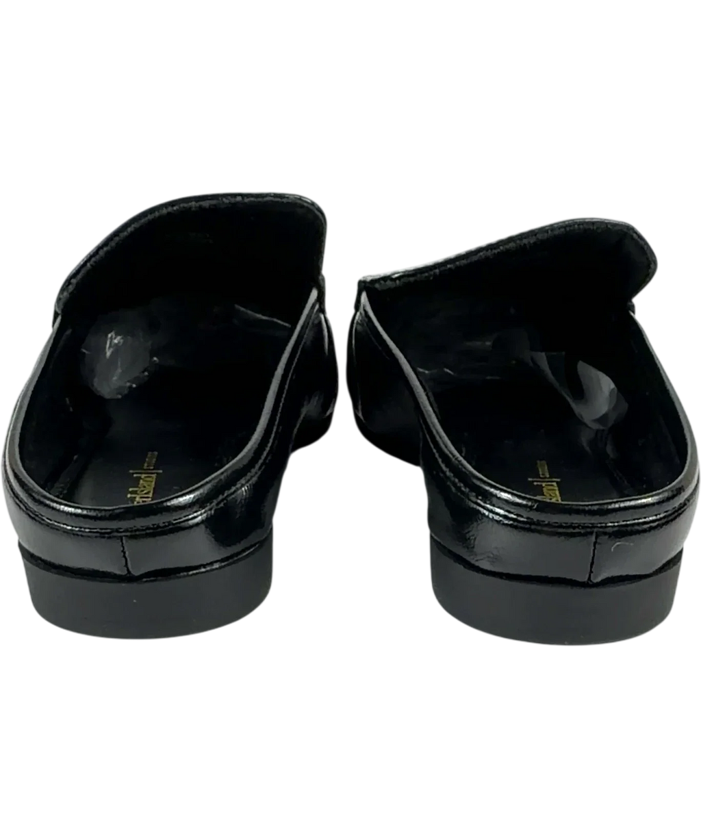 River Island Black Black Backless Ruched Loafer, size UK 5 EU 38 👠 — back
