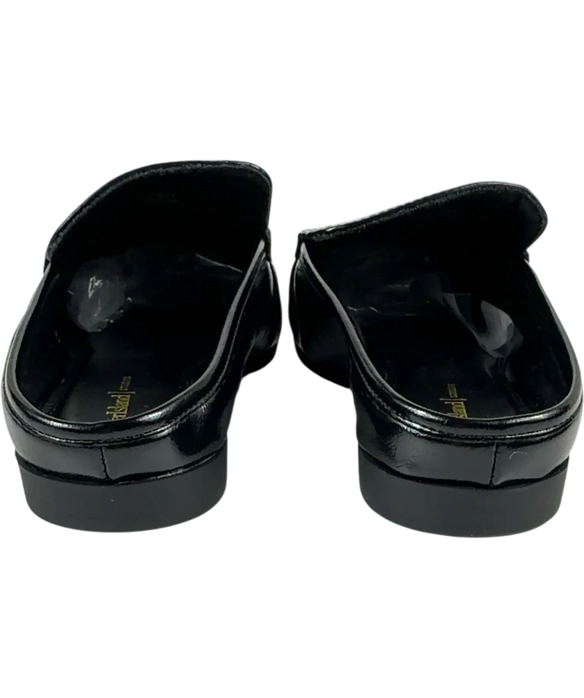River Island Black Black Backless Ruched Loafer, size UK 5 EU 38 👠 — back