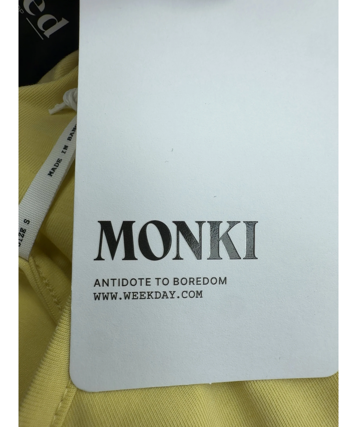 Monki Yellow Colour, size UK S — detail