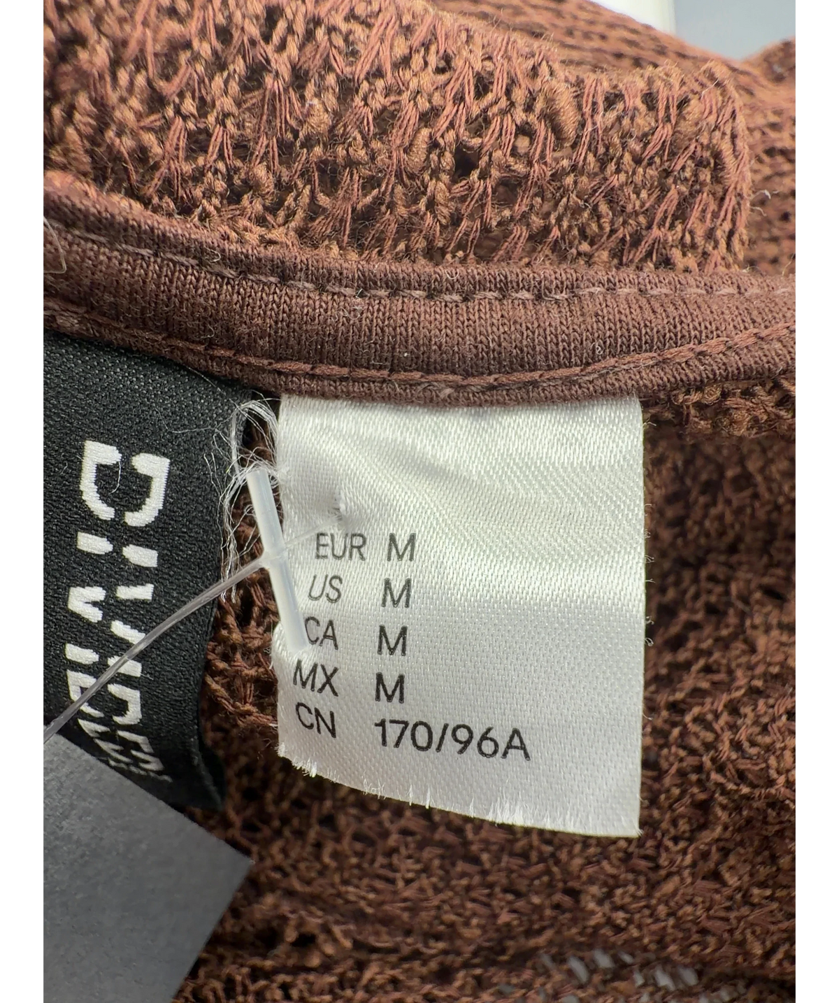 H&M Brown Colour, size UK M — care label