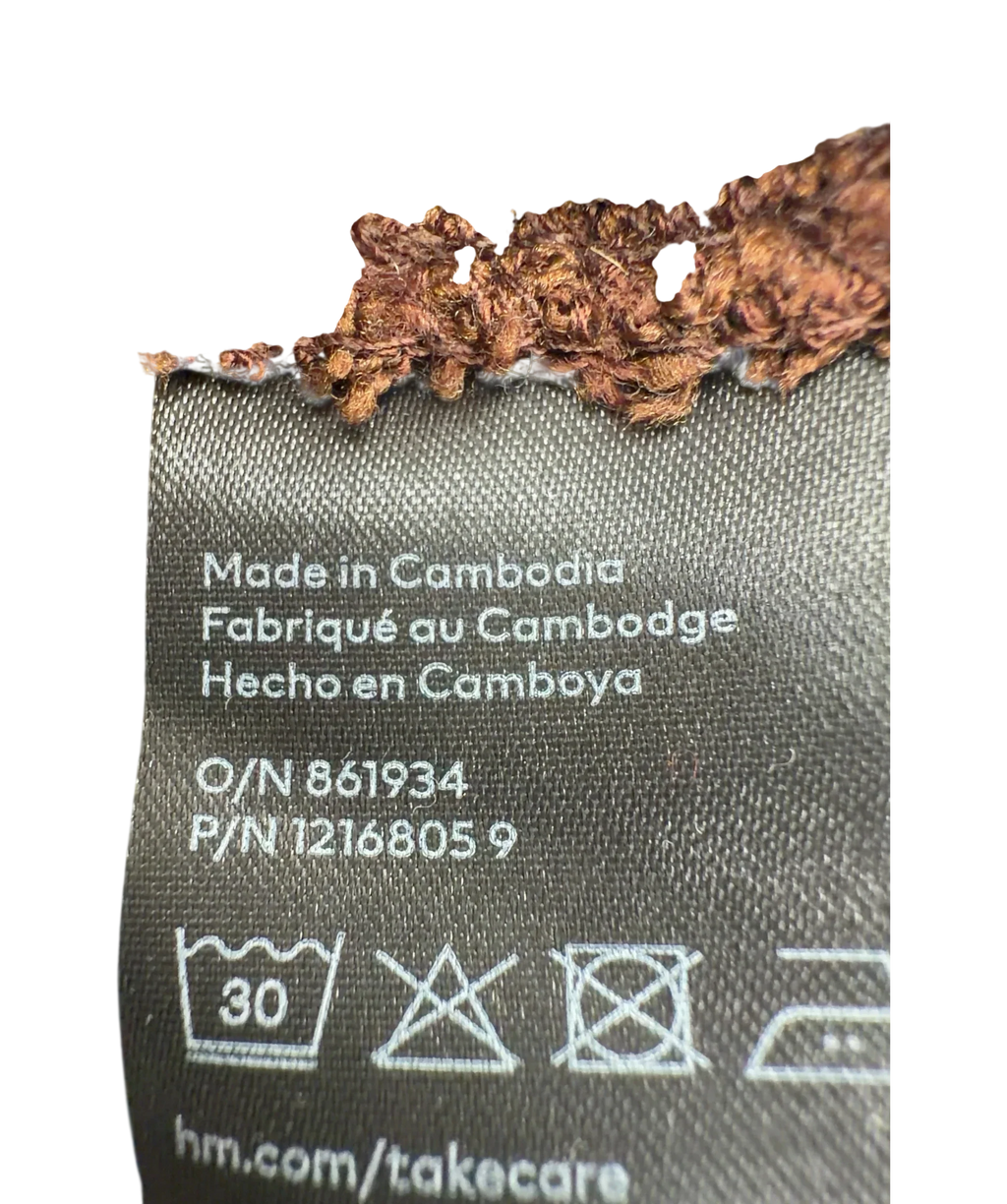 H&M Brown Colour, size UK M — fabric detail