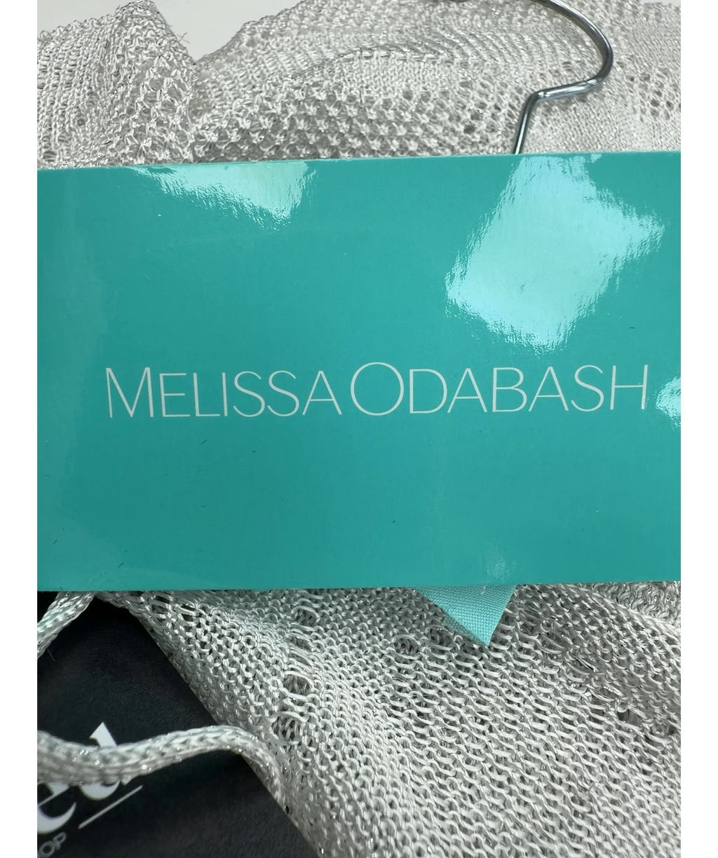 Melissa Odabash silver Lene Long Kaftan, size UK S — detail