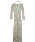 Melissa Odabash silver Lene Long Kaftan, size UK S — front