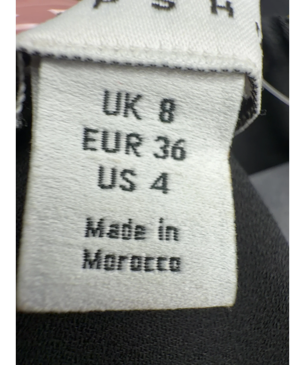 TOPSHOP Black Colour, size UK 8 — care label