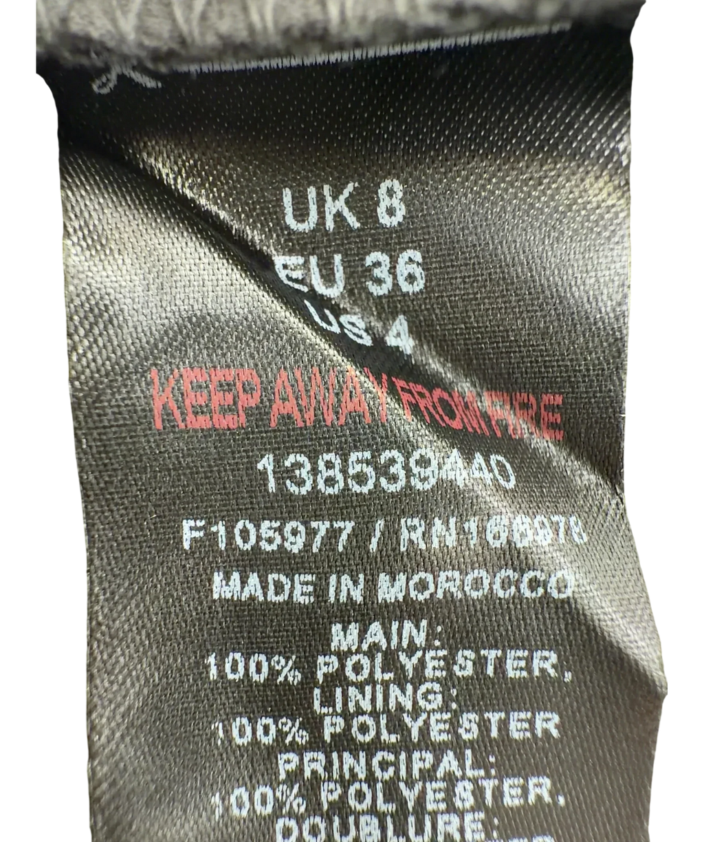 TOPSHOP Black Colour, size UK 8 — fabric detail