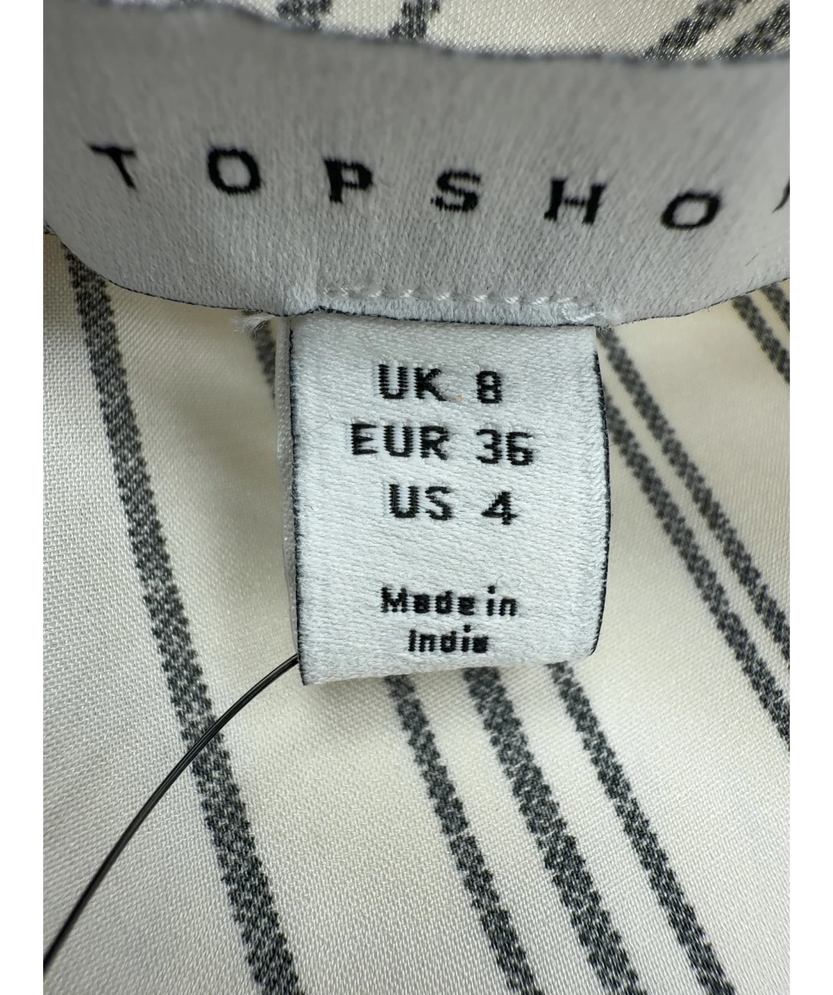 TOPSHOP Cream Colour, size UK 8 — care label
