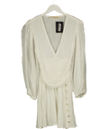 Jen's Pirate Booty White Sau Paulo Mini Dress, size UK XS — front