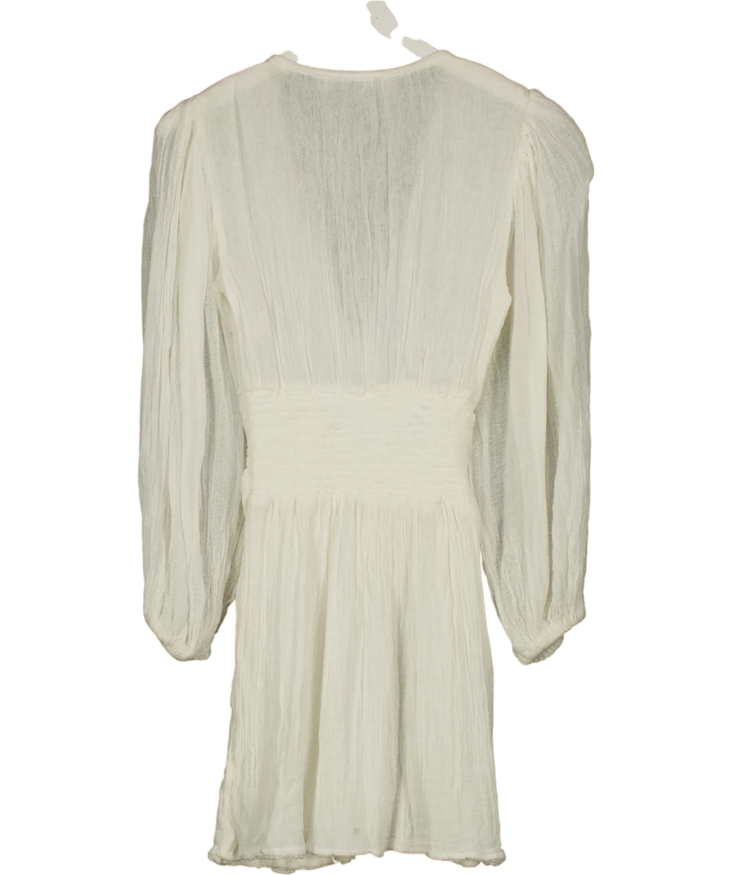 Jen's Pirate Booty White Sau Paulo Mini Dress, size UK XS — back