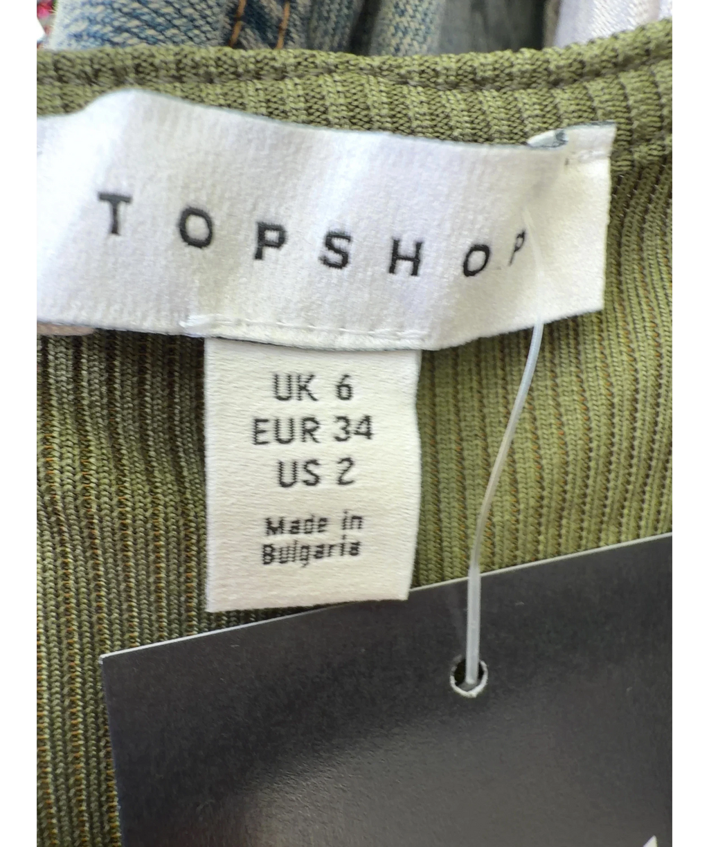 TOPSHOP Green Colour, size UK 6 — care label