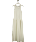 4th + Reckless White knit drop-waist midi/maxi dress, size UK 8 — front