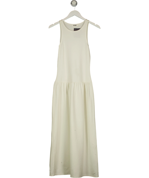 4th + Reckless White knit drop-waist midi/maxi dress, size UK 8 — front