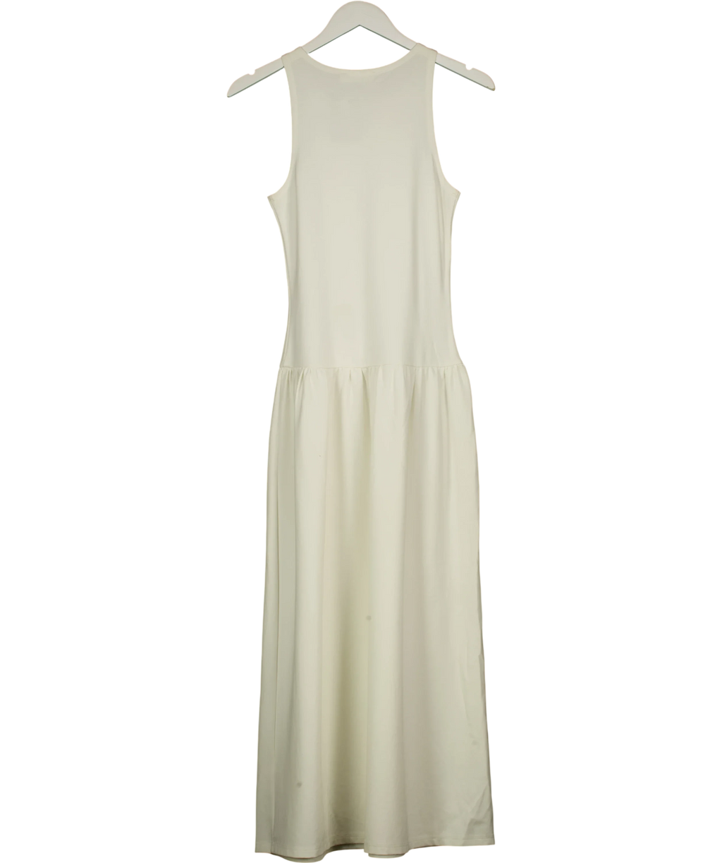 4th + Reckless White knit drop-waist midi/maxi dress, size UK 8 — back
