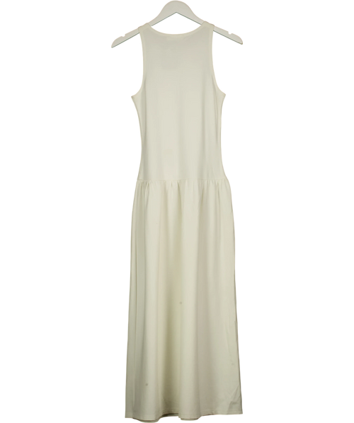 4th + Reckless White knit drop-waist midi/maxi dress, size UK 8 — back