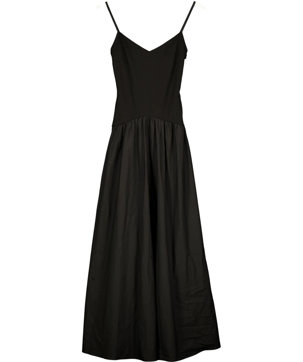 NA-KD Black Shaped Waist Maxi Dress, size UK XXS — front