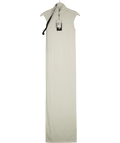 ODD MUSE White Sheer High Neck Maxi Dress, size UK XS — front