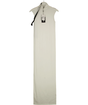 Odd Muse Sheer High Neck Maxi Dress White UK XS