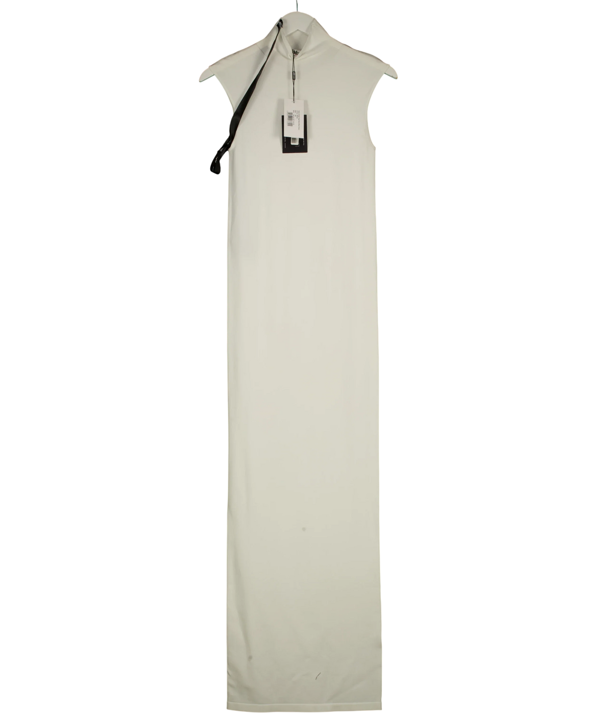 ODD MUSE White Sheer High Neck Maxi Dress, size UK XS — front