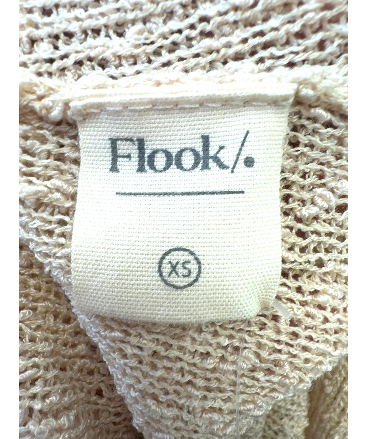 Flook Beige Colour, size UK XS — care label