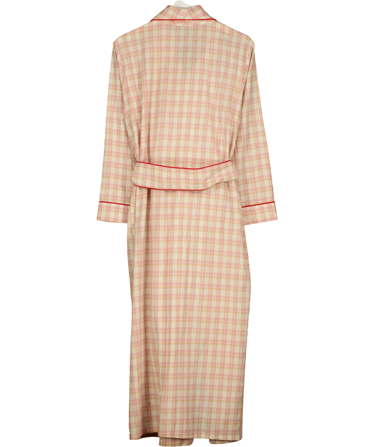 Identity Lingerie Pink Cotton Dressing Gown in Gingham Check, size UK XS/S — back