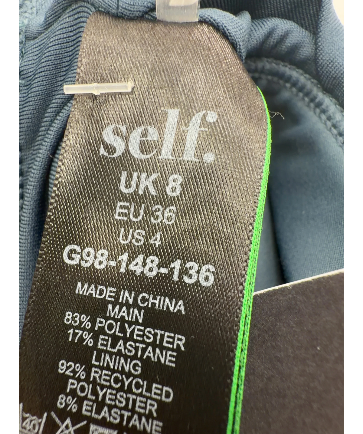 self Blue blue co-ord set, size UK 8 — detail