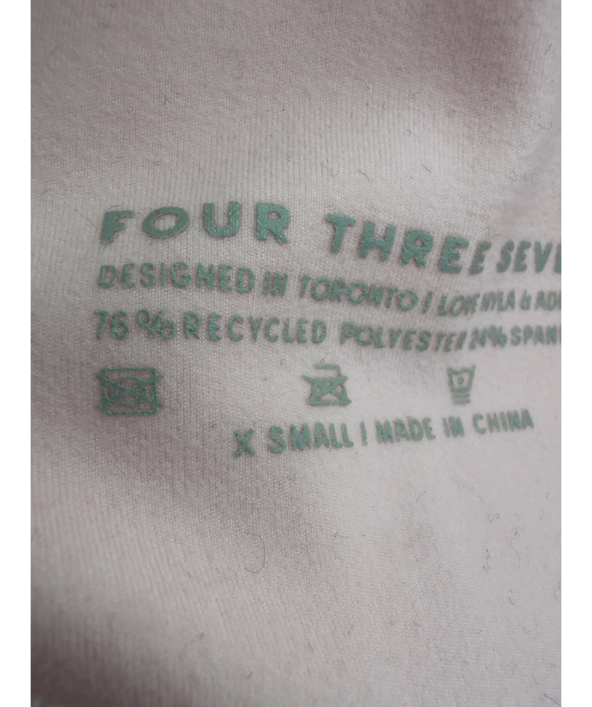 Four Three Seven Pink Colour, size UK XS — fabric detail