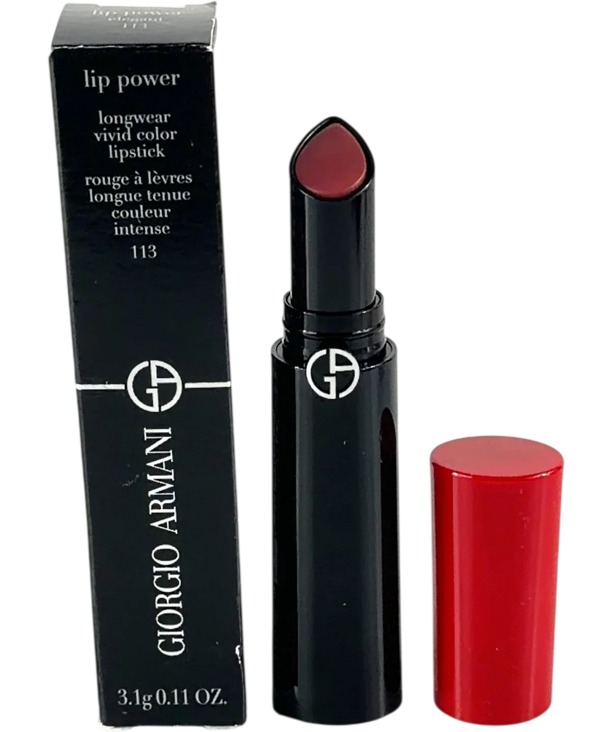 Giorgio Armani 113 Lip Power, size 3.1g — front