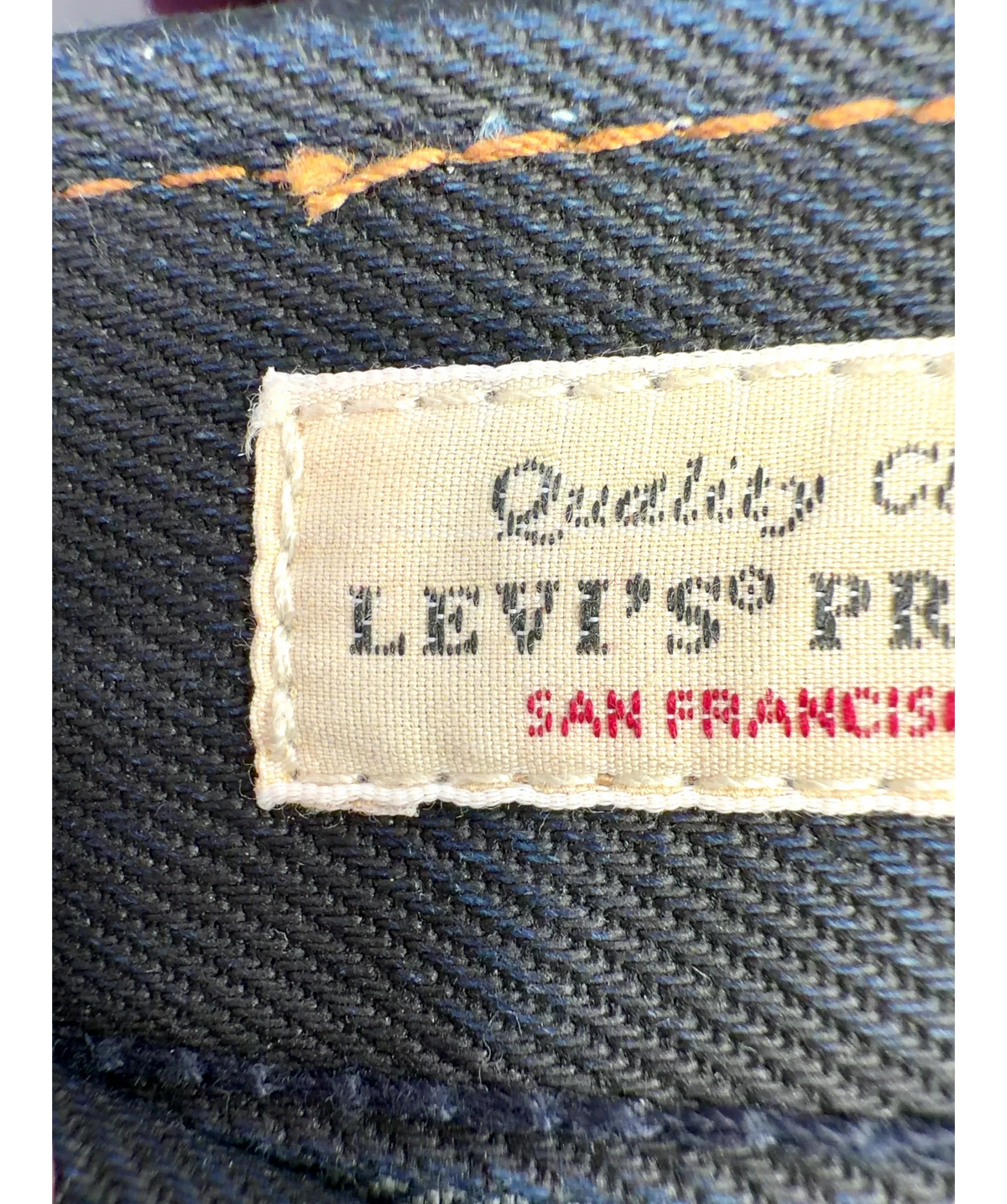 levis Blue Colour, size W29 — detail