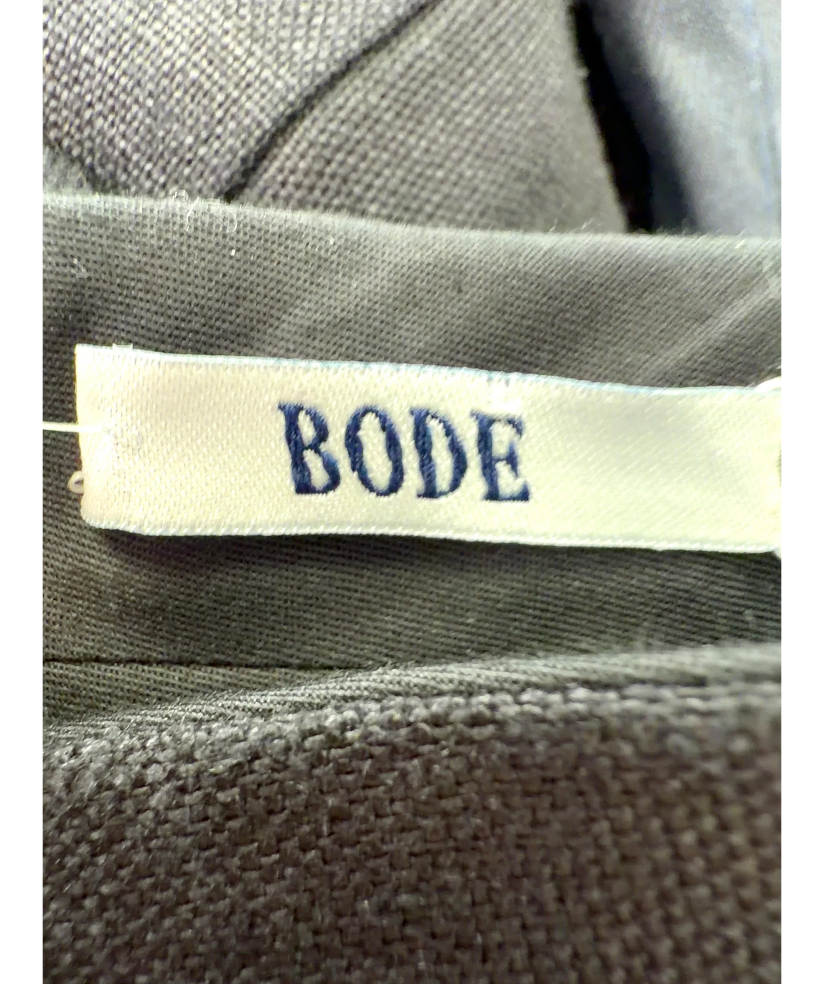 Bode Black Crystal-Embellished / Suiting Trousers, size W28 — detail