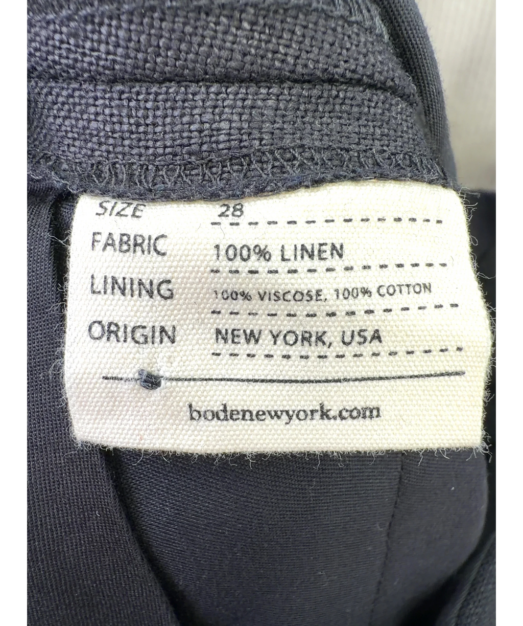 Bode Black Crystal-Embellished / Suiting Trousers, size W28 — label