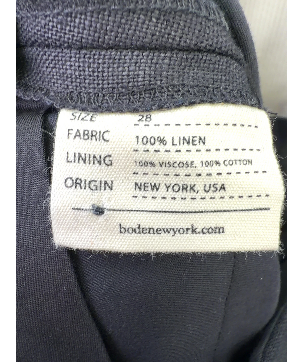 Bode Black Crystal-Embellished / Suiting Trousers, size W28 — care label